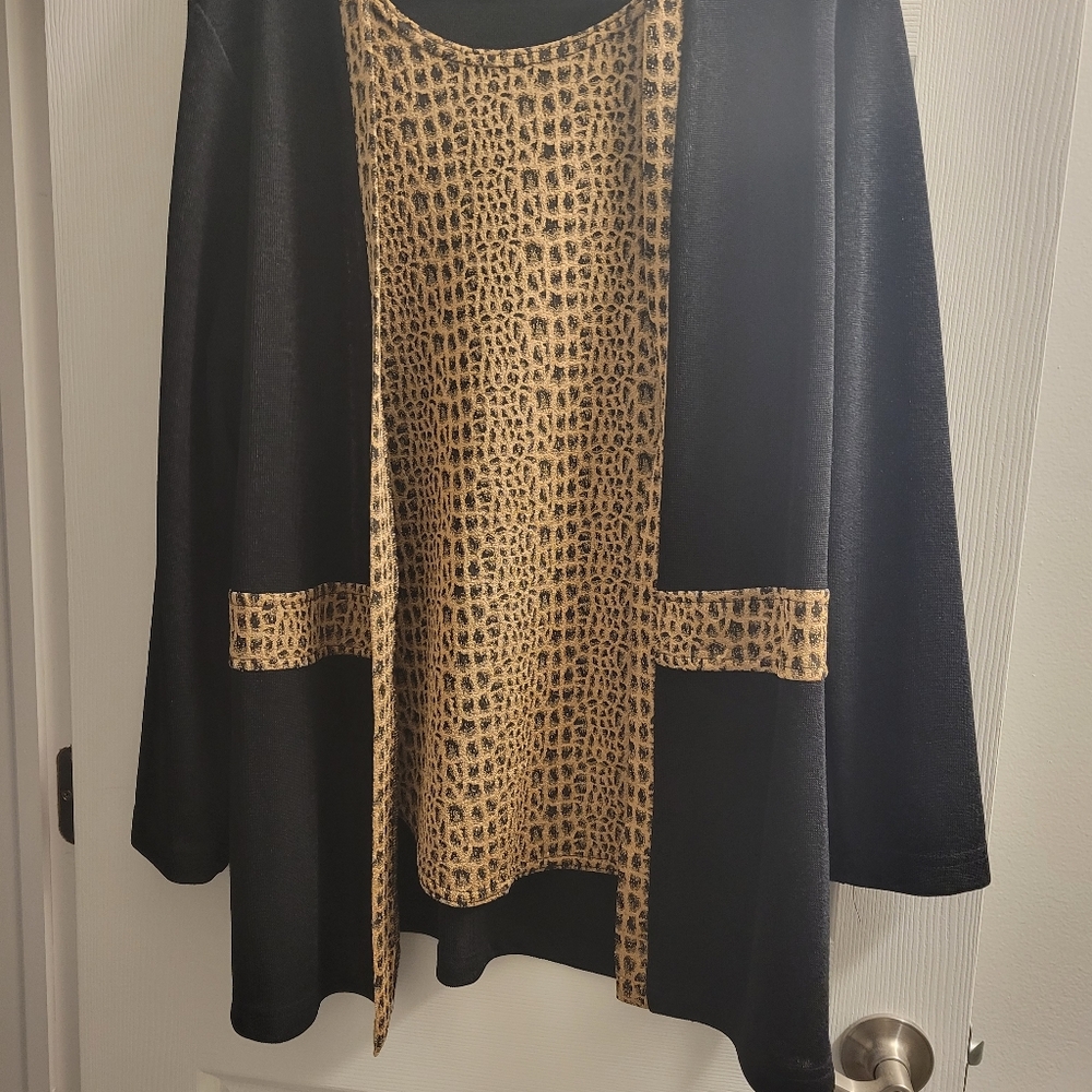 Shirt with attached jacket